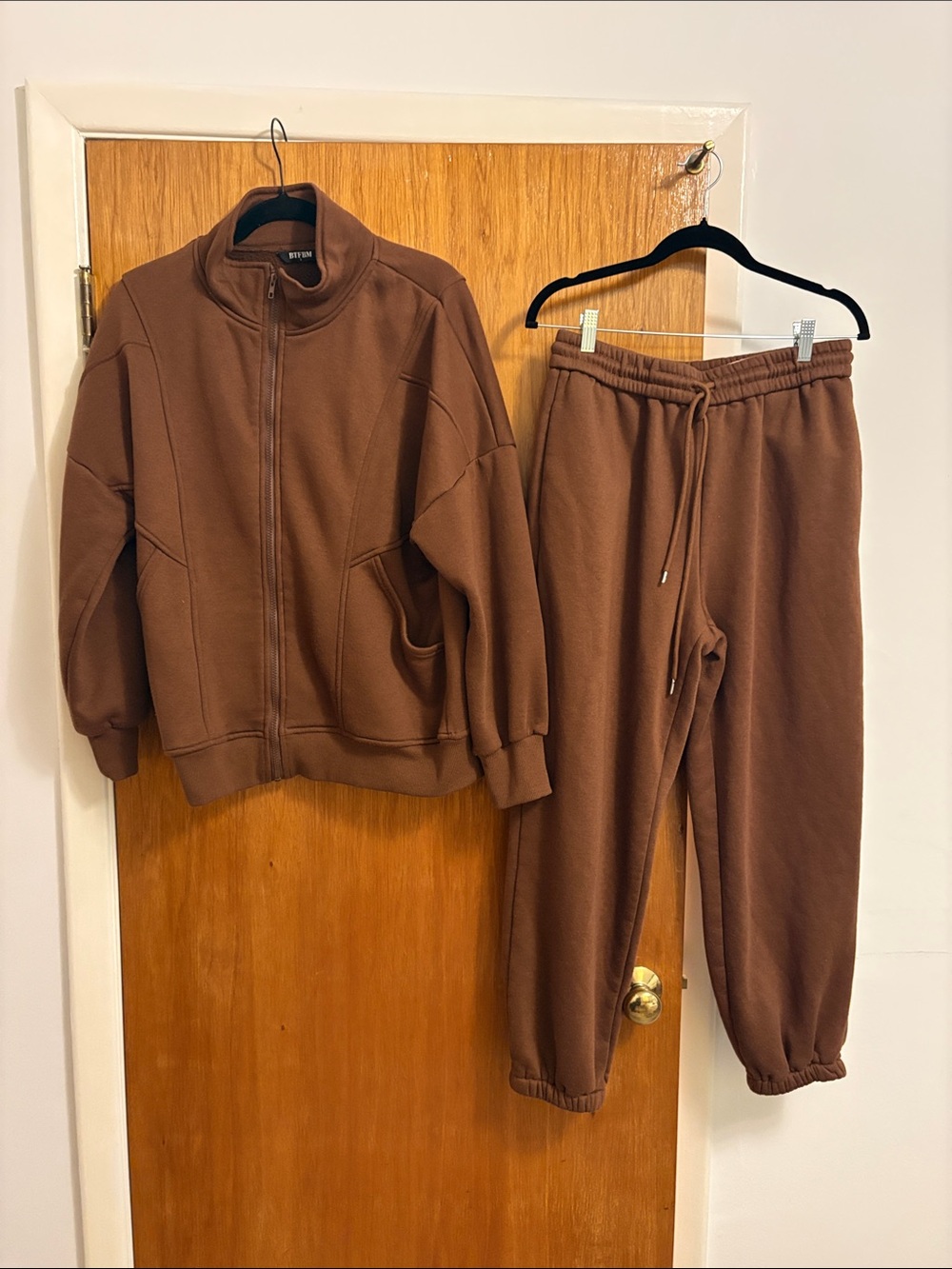 BTFBM Brown Fleece Zip Jacket